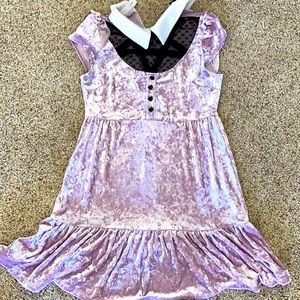 KILLSTAR baby pink velvet dress !💕